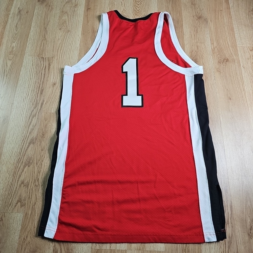 Northern Illinois Huskies Basketball Jersey Womens L Red Adidas Game Worn 2009 - Picture 5 of 8